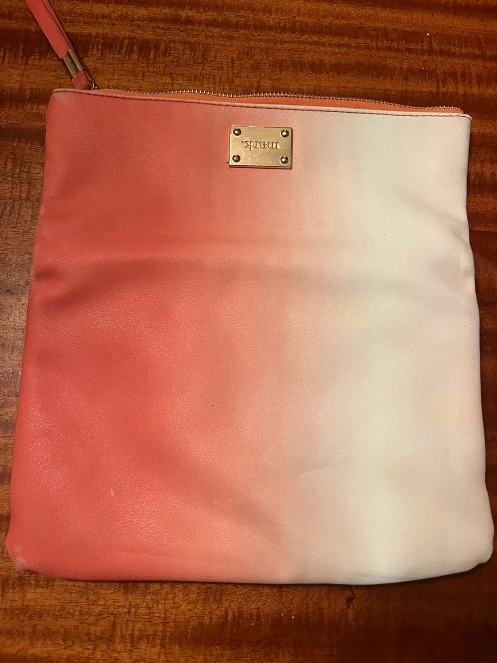 mark. Pink and Cream Ombre Foldover Clutch